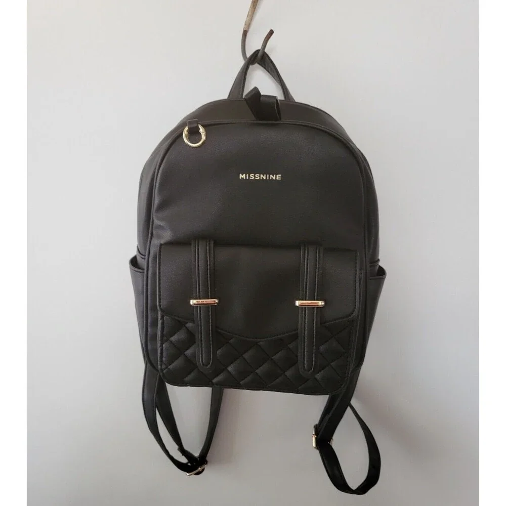 MISSNINE black small backpack purse - Picture 2 of 5